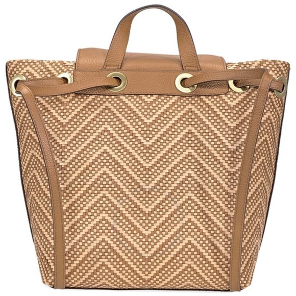 Michael Kors Navy Herringbone Backpack
